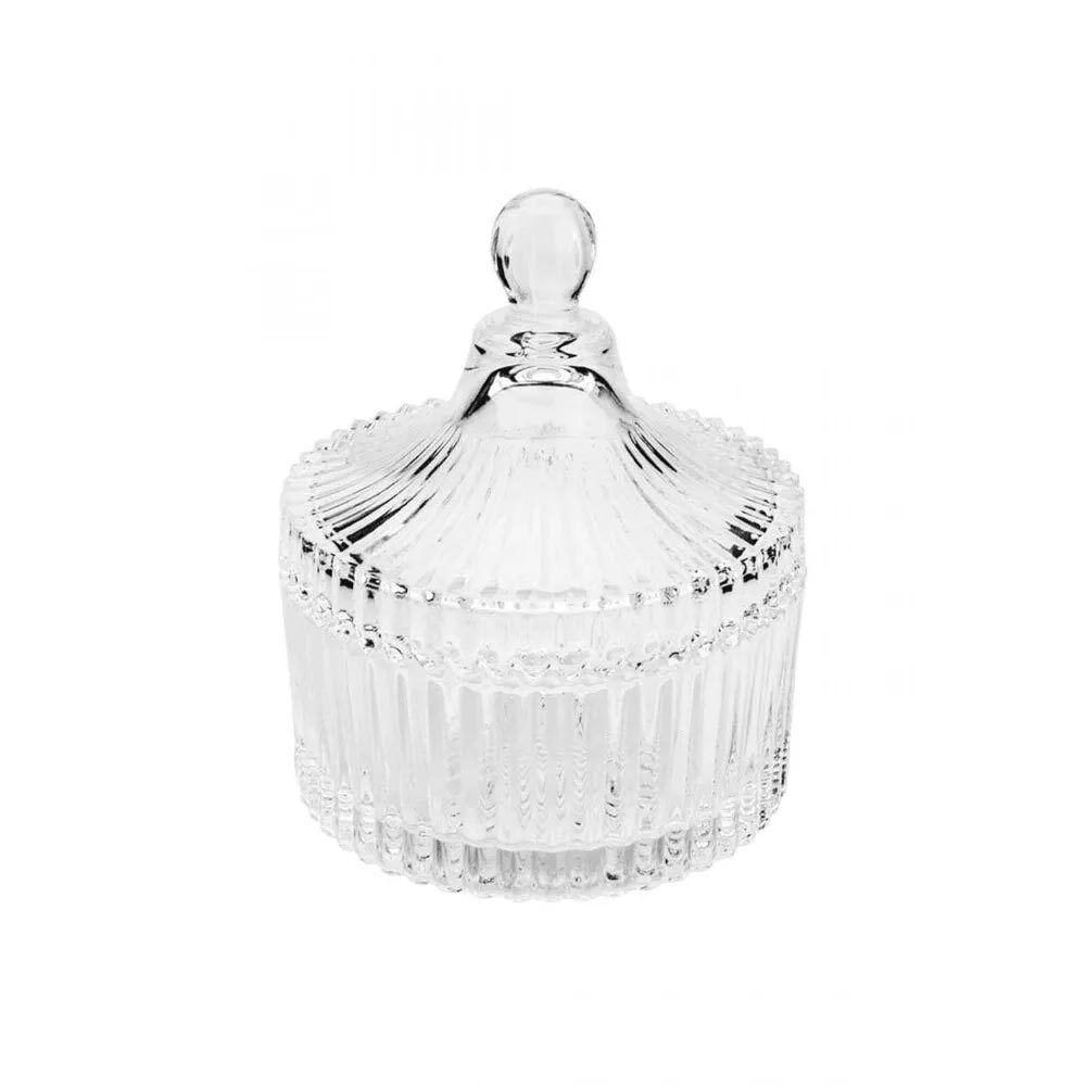 Potiche De Cristal Vidro Bomboniere Baleiro Decorativo Lyor