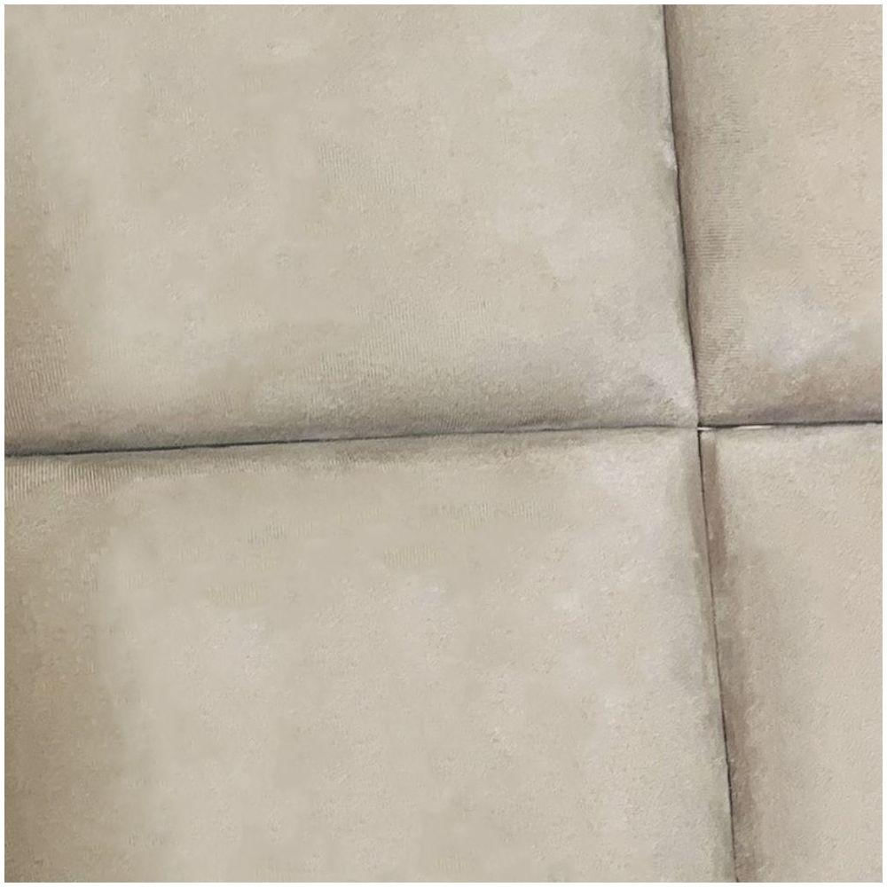 Cabeceira Modulada Solteiro 0,90m Lorena Suede Bege