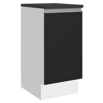 Balcão 100% Mdf 40 Cm 1 Porta Branco/preto