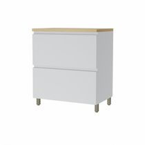 Balcao 1 Porta Basculante 1 gvt  80cm 100 Mdf Branca Nature