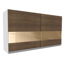 Armário Aéreo Glamy 2 Portas com Vidro 120cm Rustic Madesa