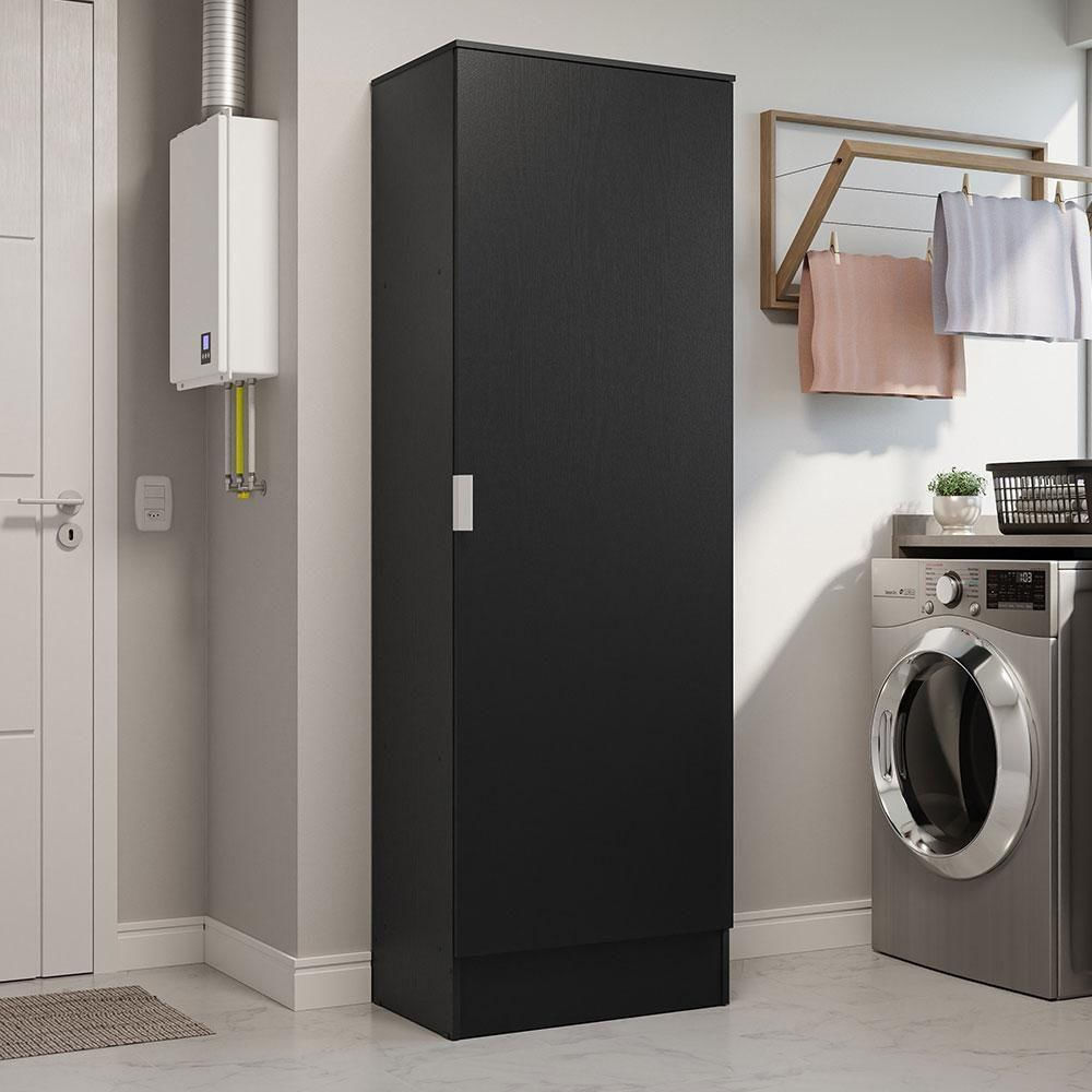 Armário Multiuso 60 Cm 1 Porta Preto Madesa Preto