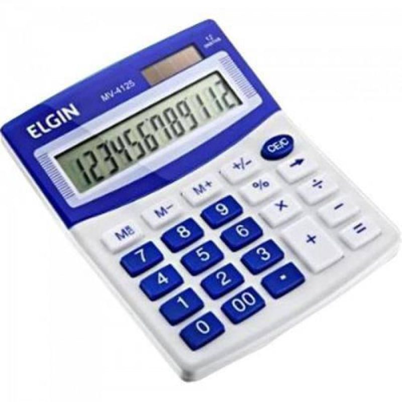 Calculadora De Mesa 12 Digitos Mv 4125 Azul Elgin