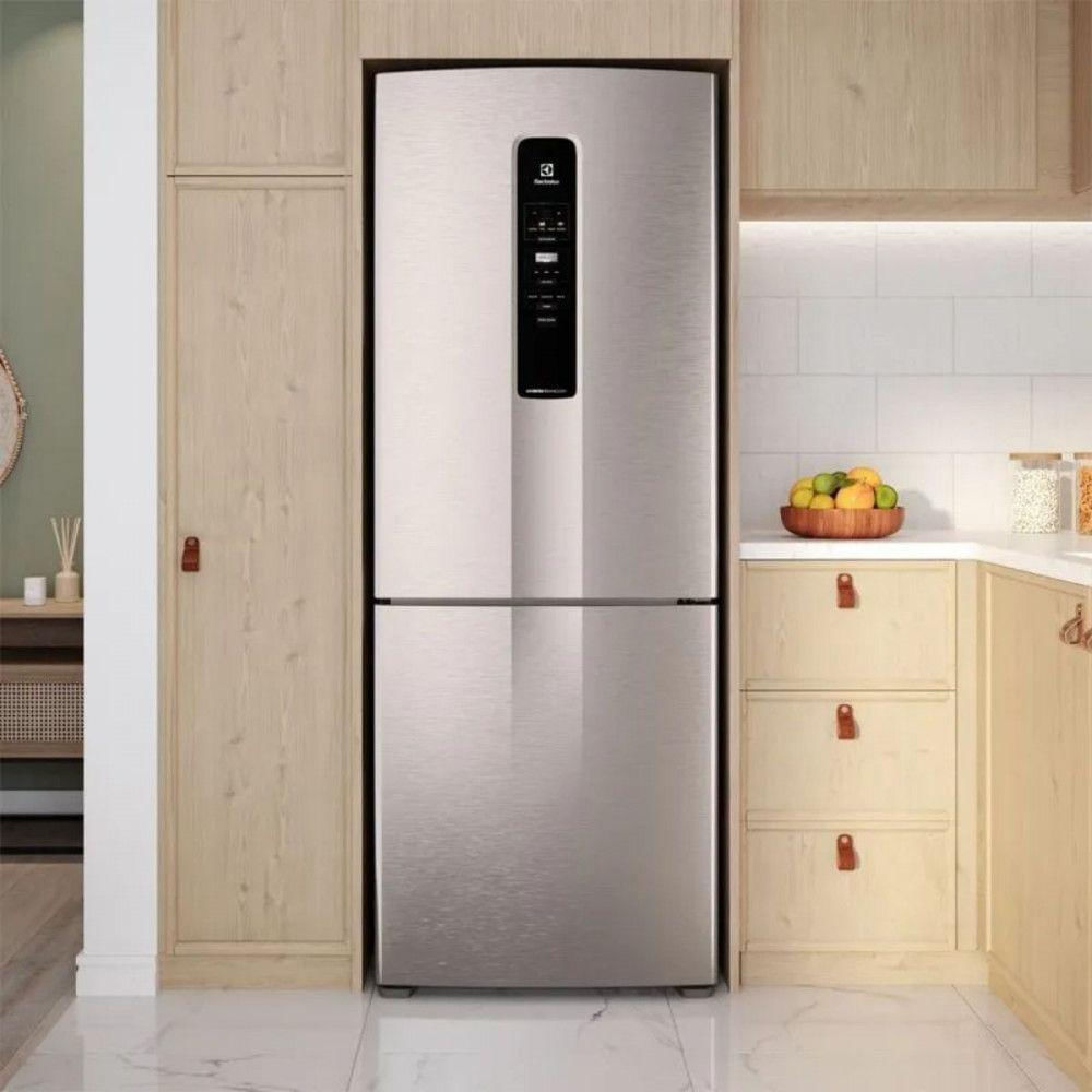 Geladeira Electrolux 490L Efficient Inverse Inox 220V