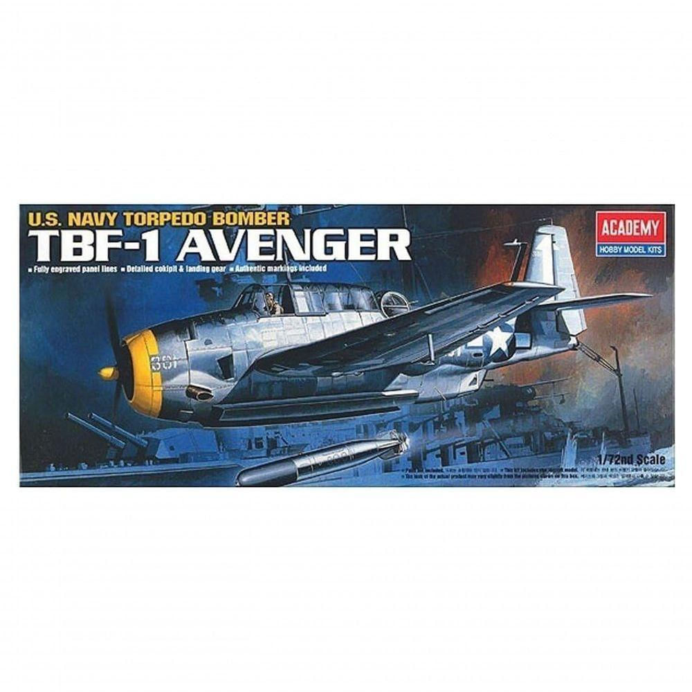 Academy Tbf-1 Avenger - Modelo Militar Com Piloto e Base