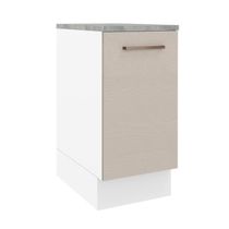 Balcão 35 Cm 1 Porta Branco/crema Agata Madesa Branco/crema