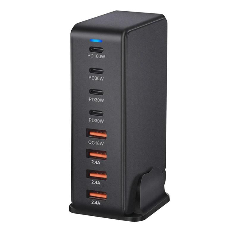 Carregador Desktop GaN 240W 8-portas USB Tipo C