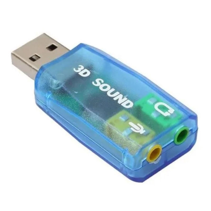 Adaptador Externo De Som Virtual 5.1 Usb Placa Som Play 3d