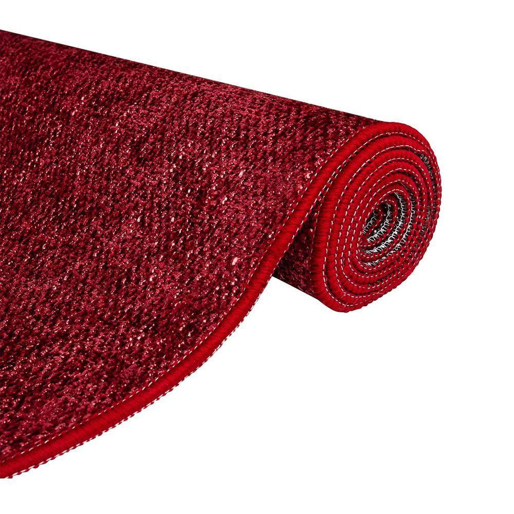 Tapete Sala Antiderrapante Linen 06 Vermelho 2,80x4,00m