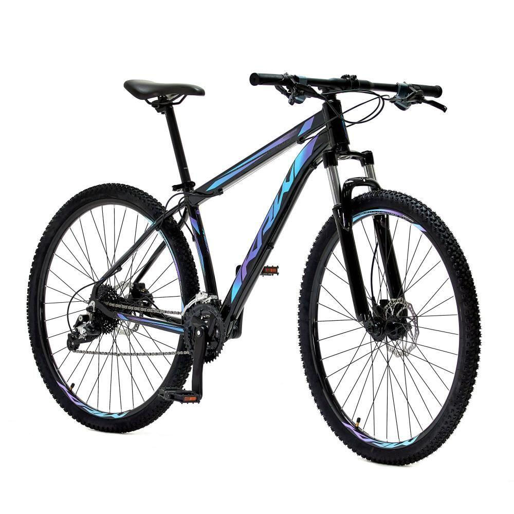 Bicicleta Aro29 Krw Alumínio Shimano 24v Freio Hidráulico S5 17 Preto-Azul E Roxo