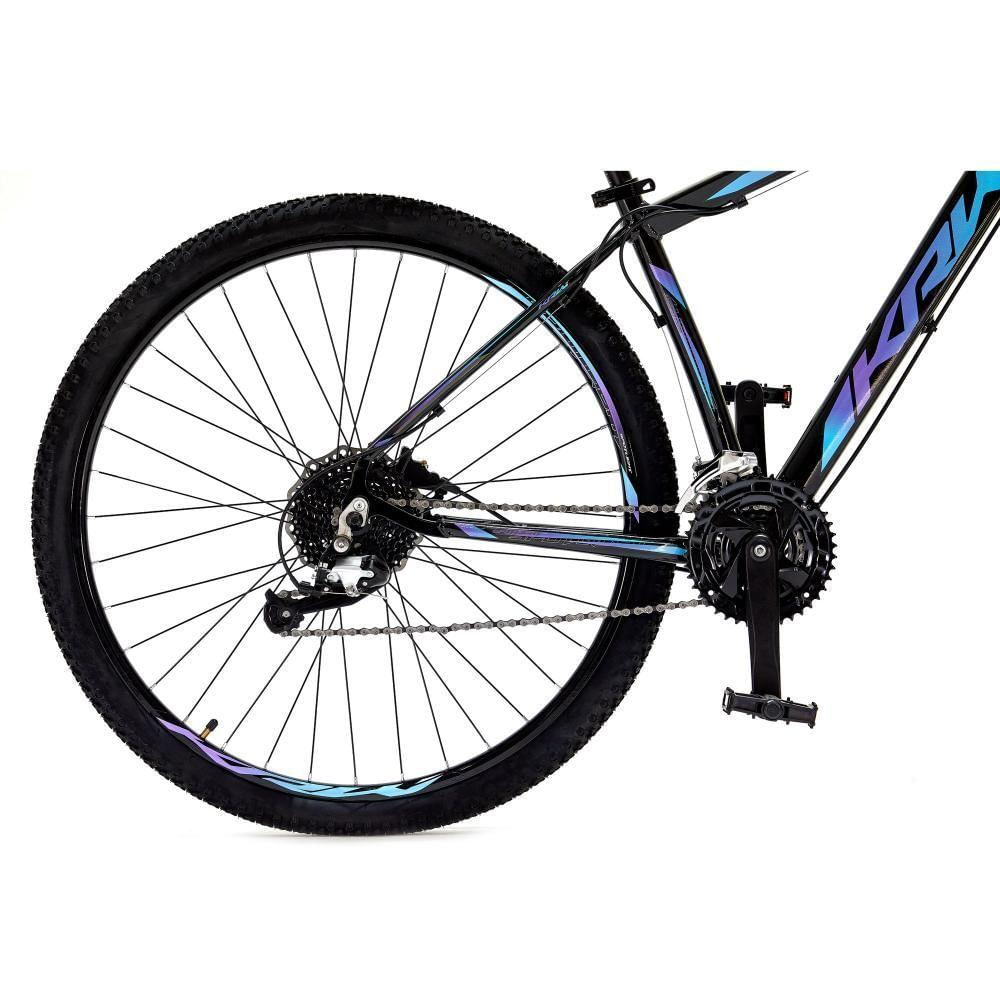 Bicicleta Aro29 Krw Alumínio Shimano 24v Freio Hidráulico S5 17 Preto-Azul E Roxo