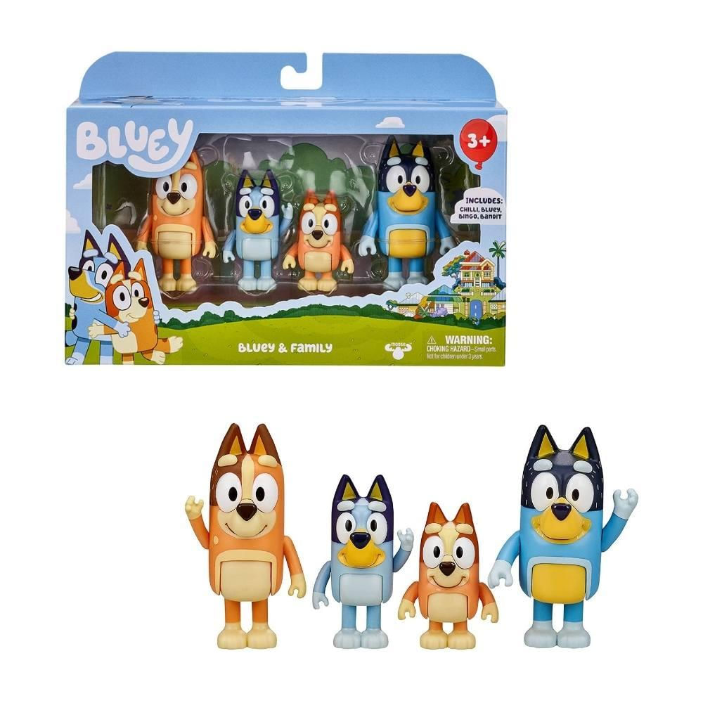 "Bluey Story - Family 4 Pack Figures - Bluey &amp; Family"