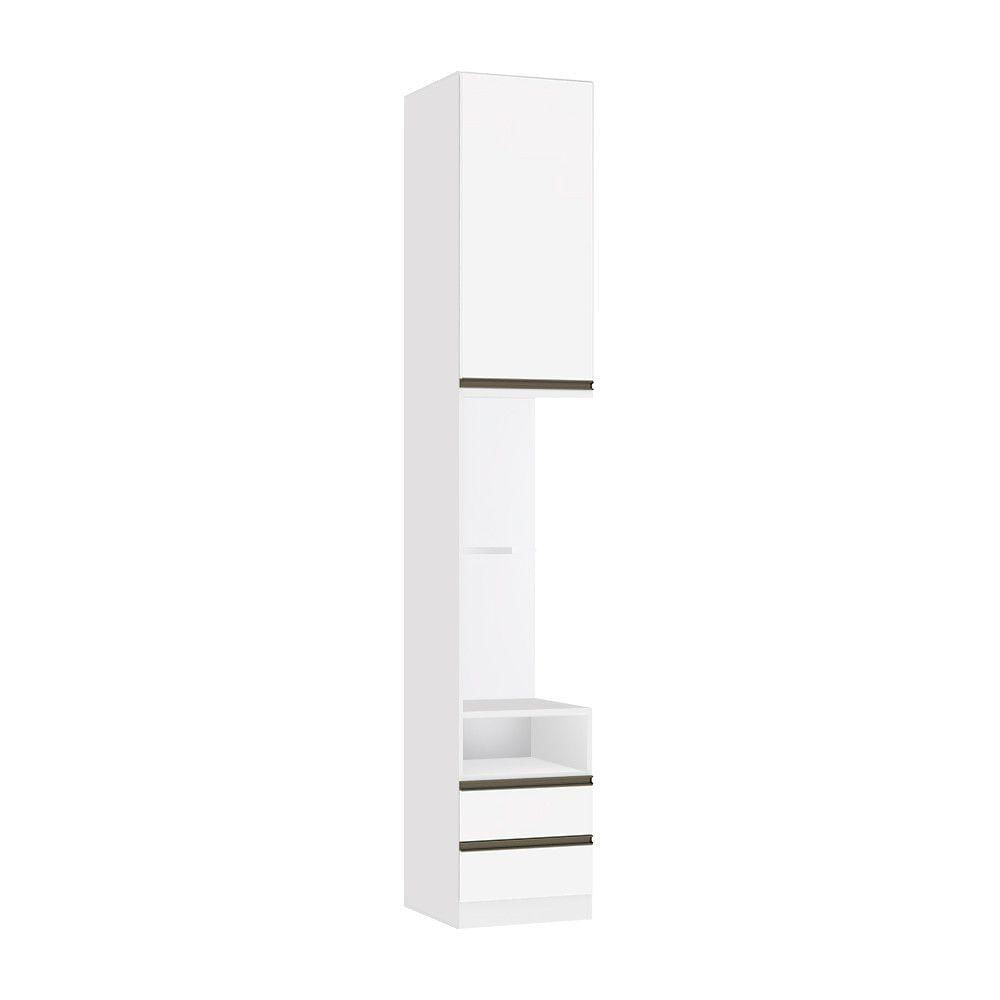 Mesa De Cabeceira Lado Esquerdo 1 Porta 2 Gavetas Branco