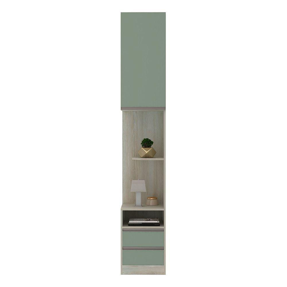 Mesa De Cabeceira Direito 2 Gavetas Prime Plus Verde Jade