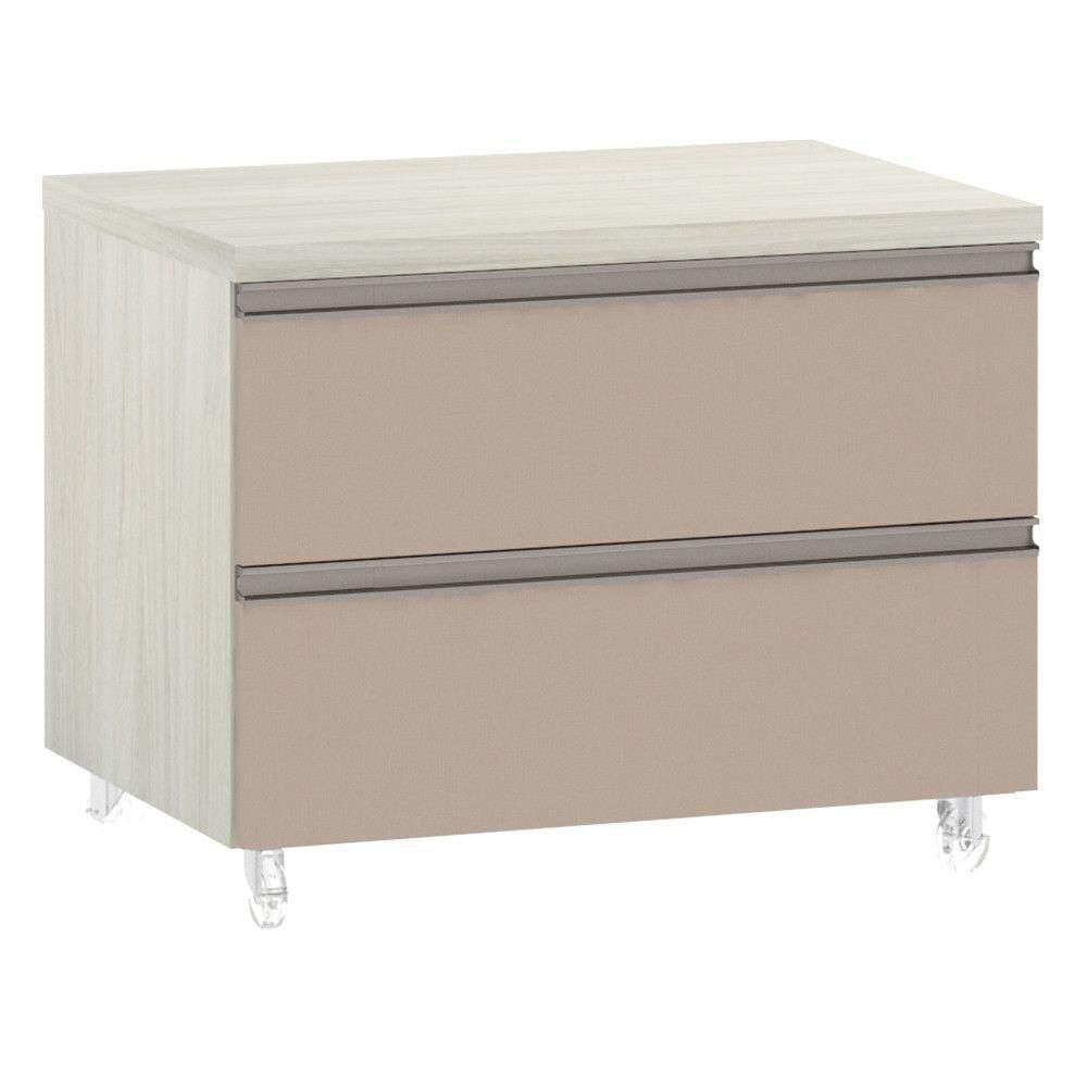 Mesa De Cabeceira Prime Plus 60 Cm Legno Crema Com Connect