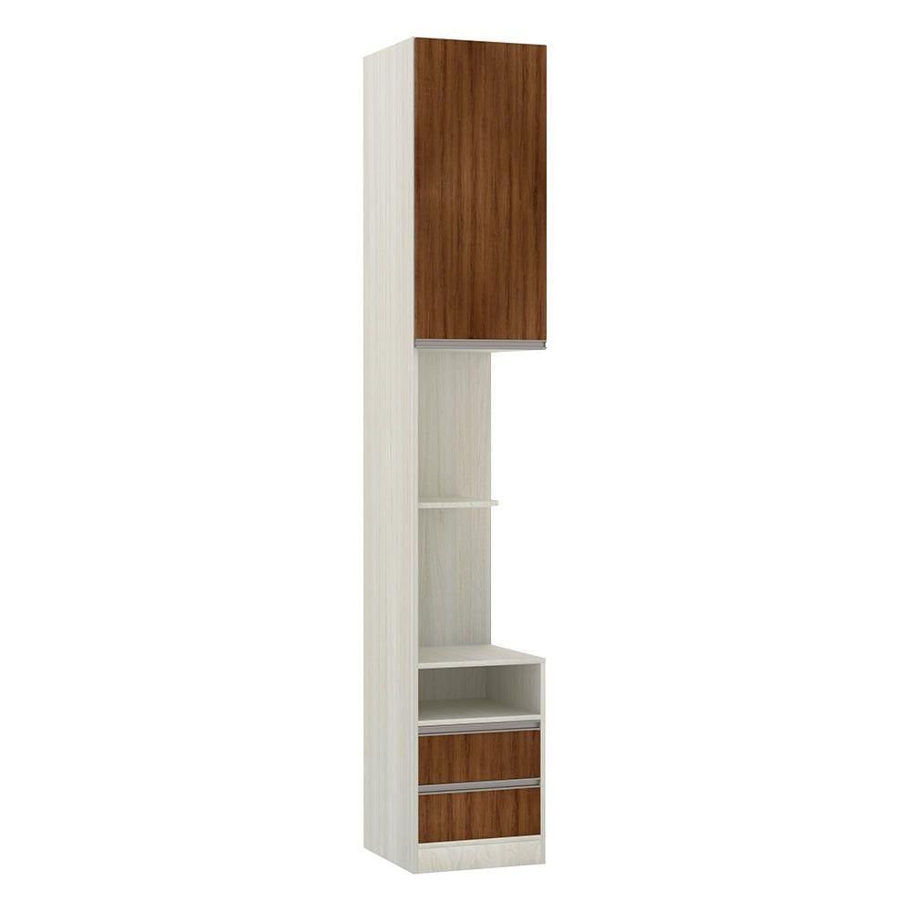 Mesa De Cabeceira Esquerdo Prime Plus Legno Crema C/ Dourado