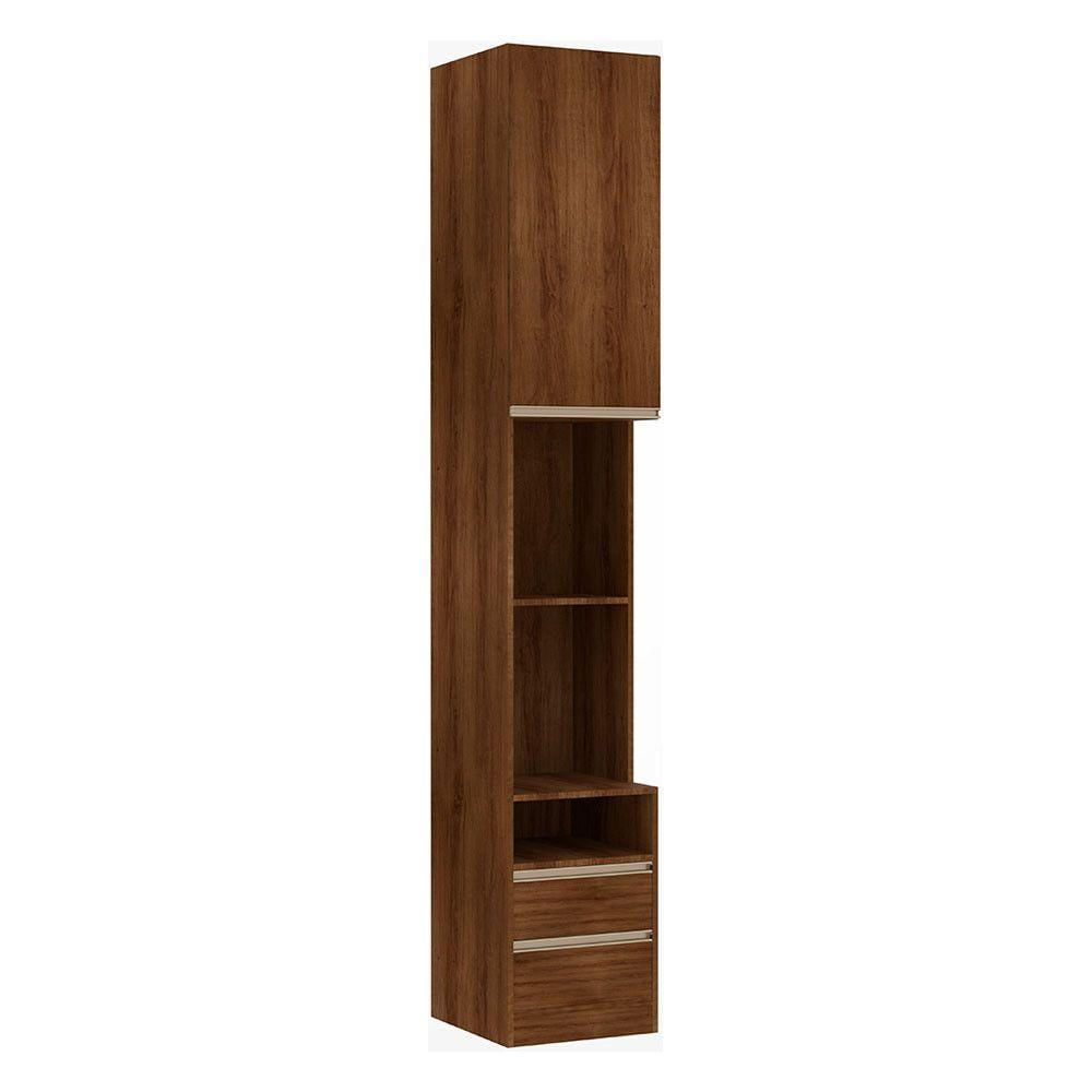 Mesa De Cabeceira Alta Esquerdo 1 Porta 40cm Nogueira