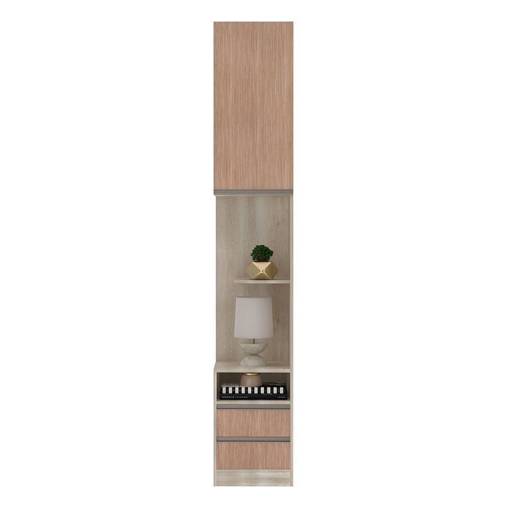 Mesa De Cabeceira Direito 2 Gavetas Prime Plus Cumaru