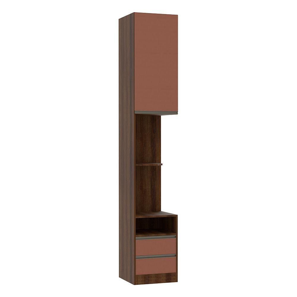 Mesa De Cabeceira 1 Porta 40cm Nogueira C/Gaia