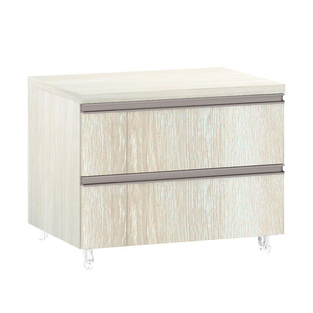 Mesa De Cabeceira 2 Gavetas Prime Plus 60 Cm Legno Crema