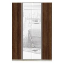 Guarda-roupa 4 Portas 160Cm Crema Com Nogueira Dourado