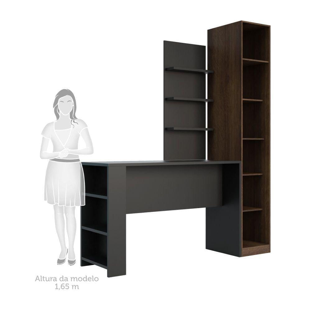 Guarda Roupa Com E Bancada Com Painel Dourado Com Preto Txt