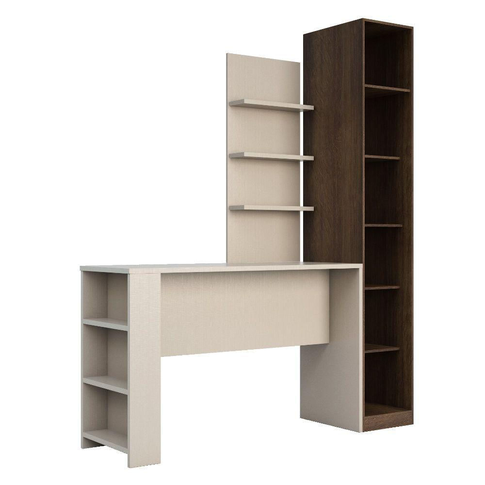 Guarda Roupa Com E Bancada Com Painel Dourado Com Connect