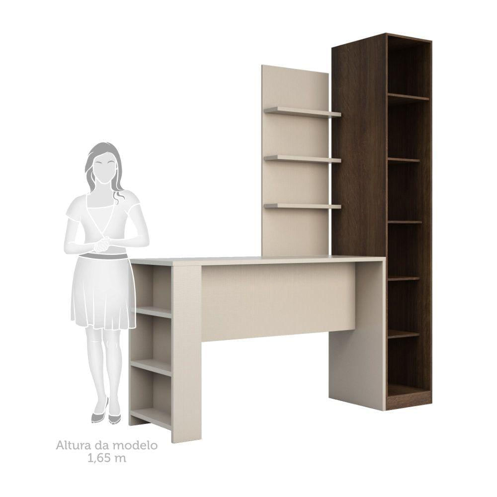 Guarda Roupa Com E Bancada Com Painel Dourado Com Connect
