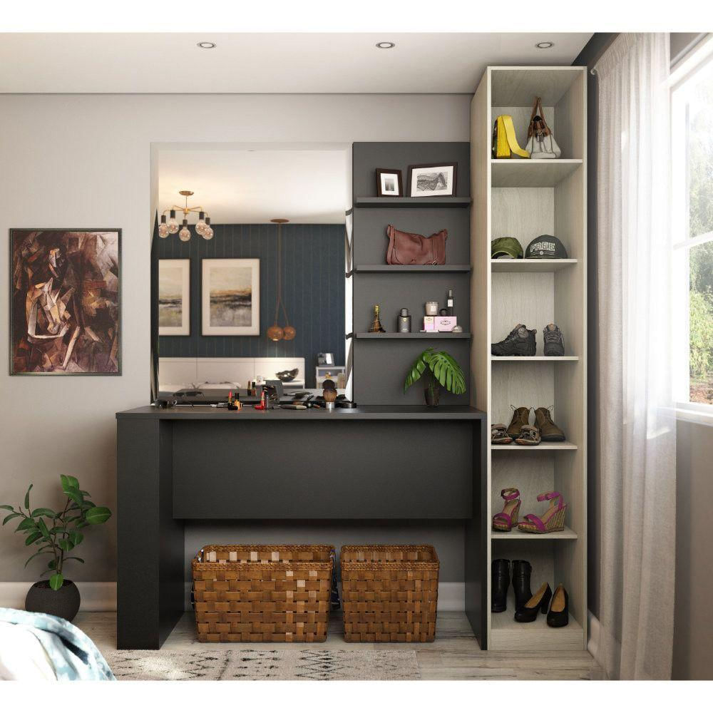 Guarda Roupa Com E Bancada Com Painel Legno Crema Com PTx