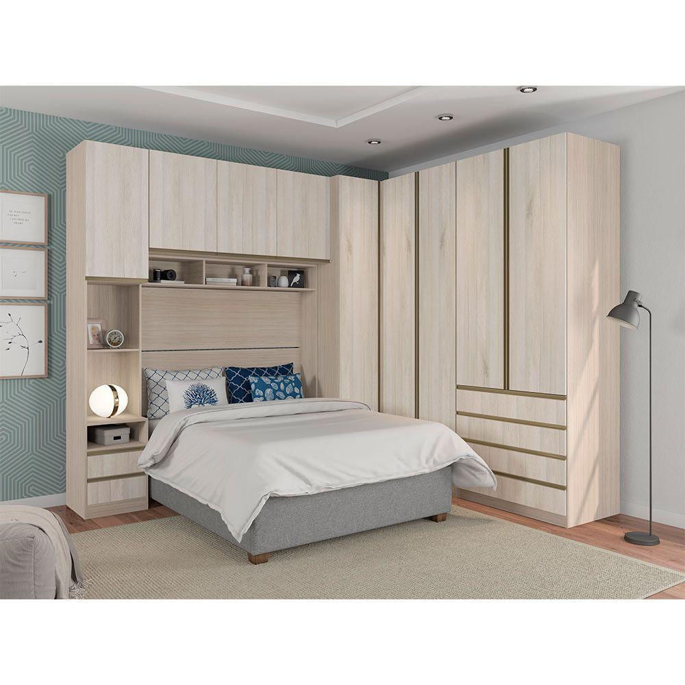 Guarda Roupa 9 Portas E 6 Gavetas Legno Crema Legno Crema
