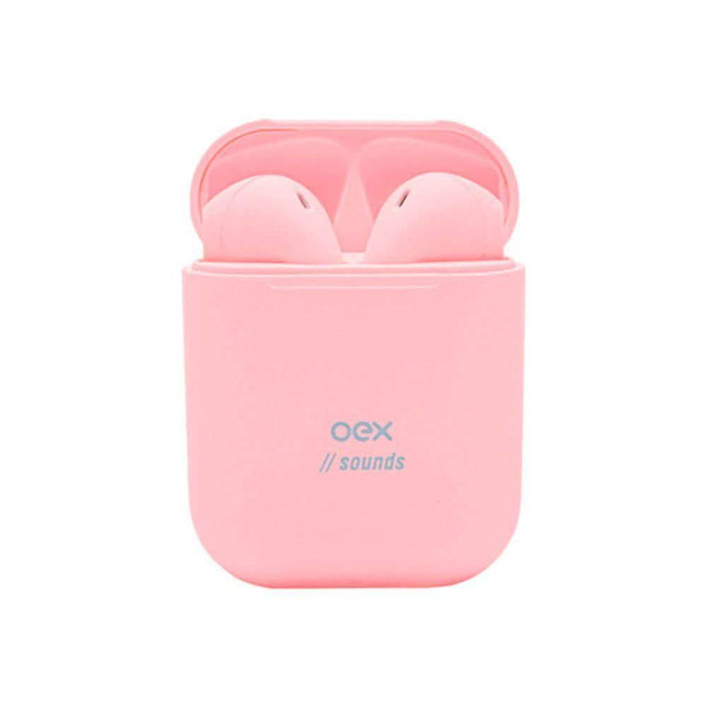 Fone De Ouvido Bluetooth Oex Candy Tws11 Rosa Claro Rosa