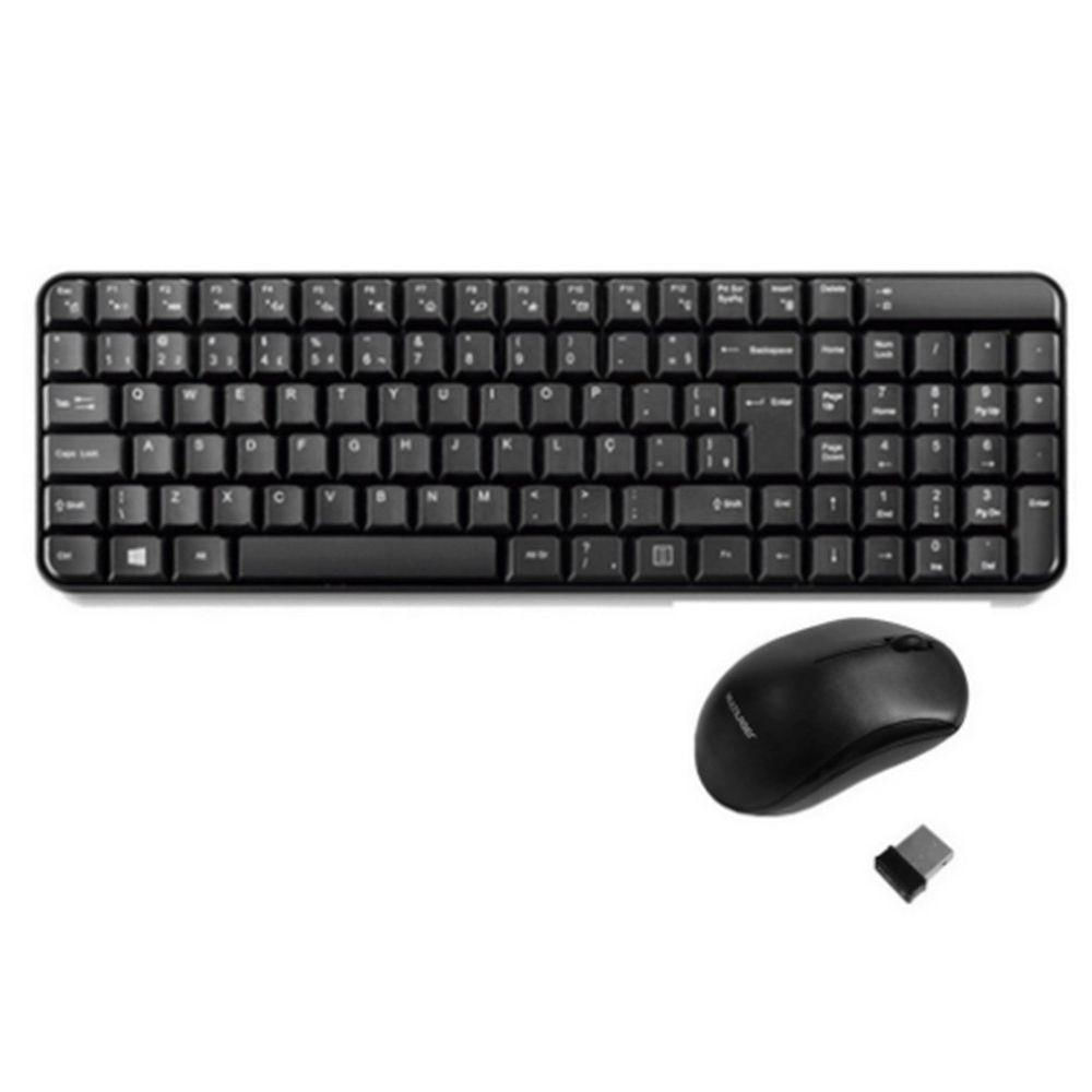 Kit Teclado + Mouse sem Fio Multilaser 1000 Dpi 2.4 Ghz Bom