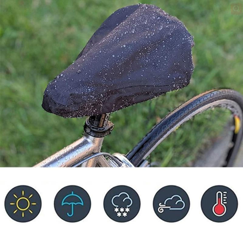 Capa de Chuva para Assento de Bicicleta Acessórios Impermeável preto