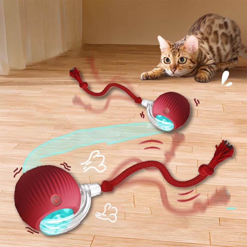 Brinquedo Interativo para Gato - Bola Automática com Cauda Falsa