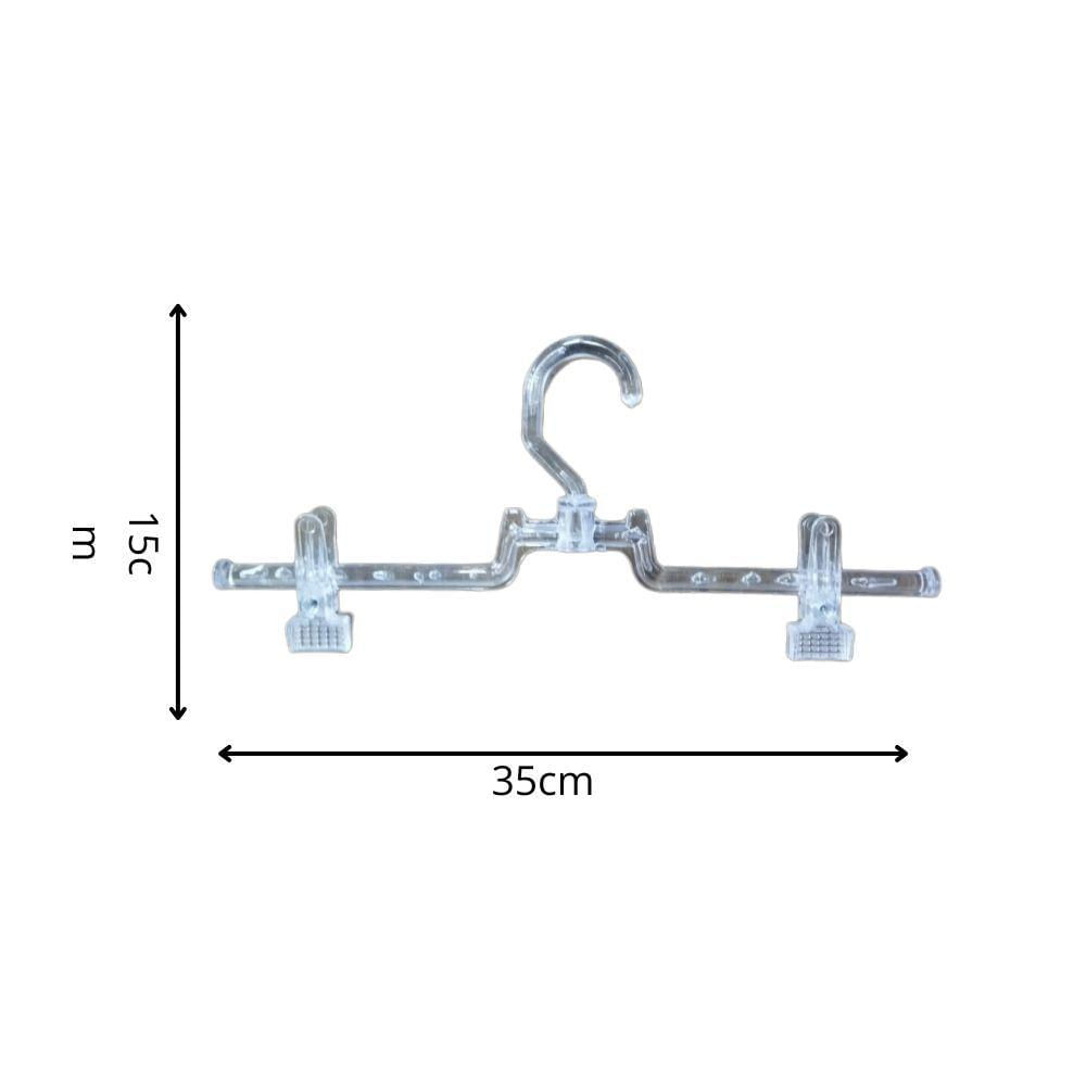 Kit 300un. Cabide Saia Giratório C- Presilha Cristal