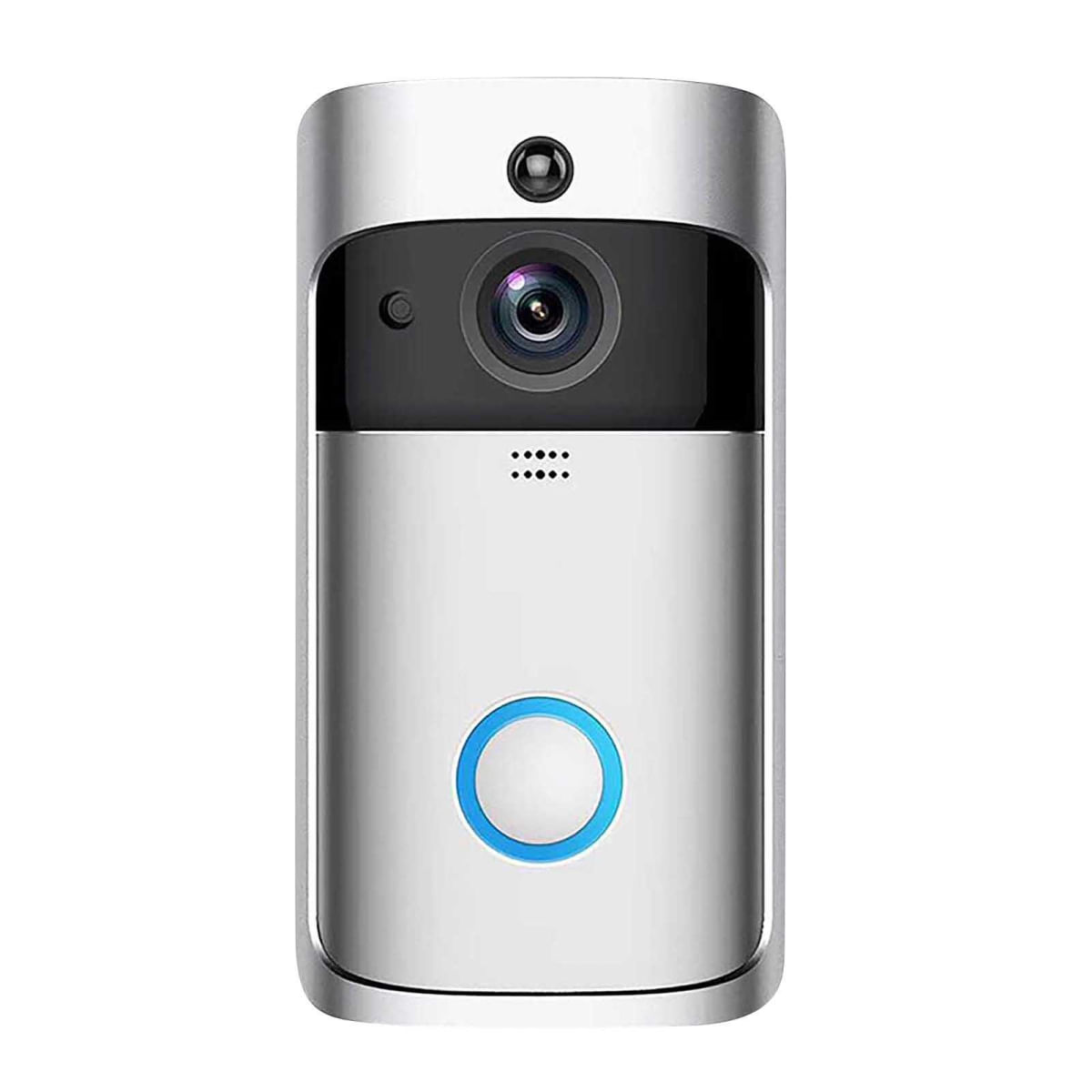 Campainha de Vídeo Sem Fio com Câmera e WiFi 720P Tamanho Único / prata