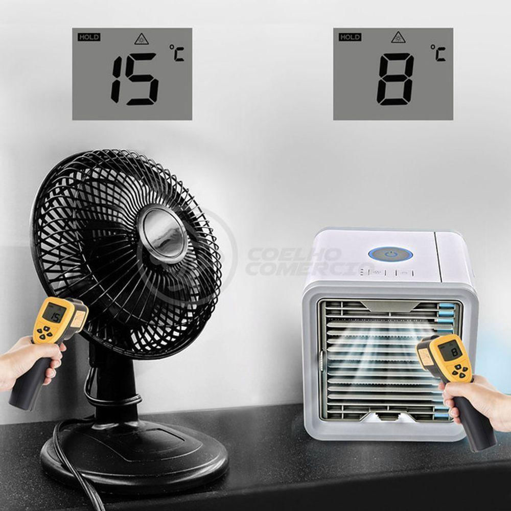Ar Condicionado Portátil Arctic Air Cooler Umidificador Climatizador Luz Led 7 Cores Rgb