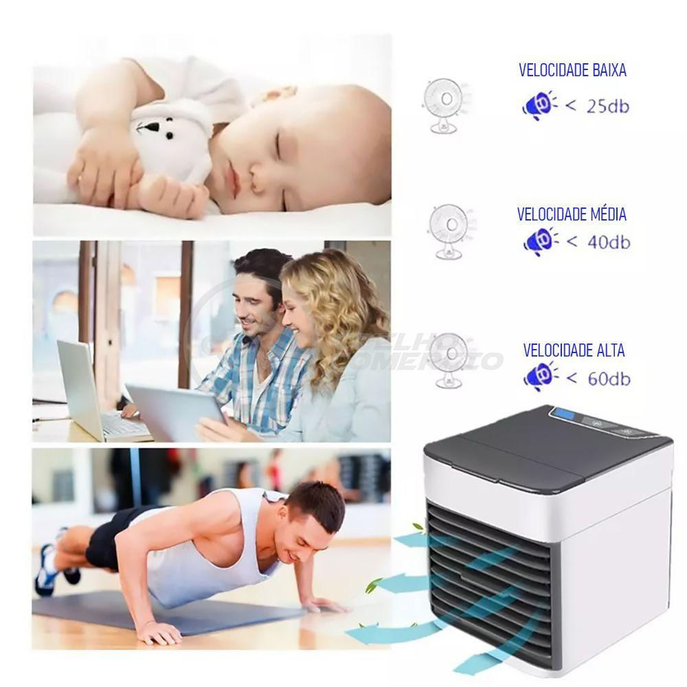 Ar Condicionado Portátil Arctic Air Cooler Umidificador Climatizador Luz Led 7 Cores Rgb
