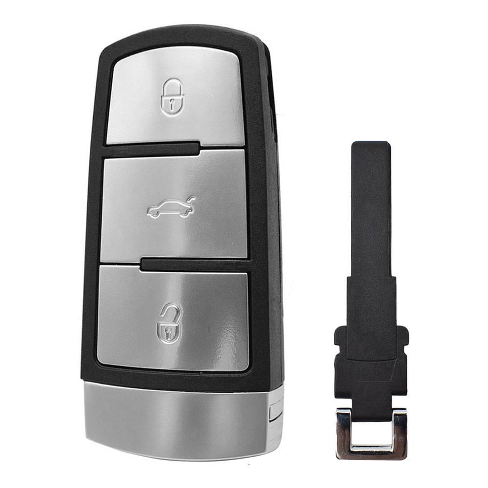 Capa de Chave Remota de 3 Botões para Volkswagen CC e Passat B6/B7