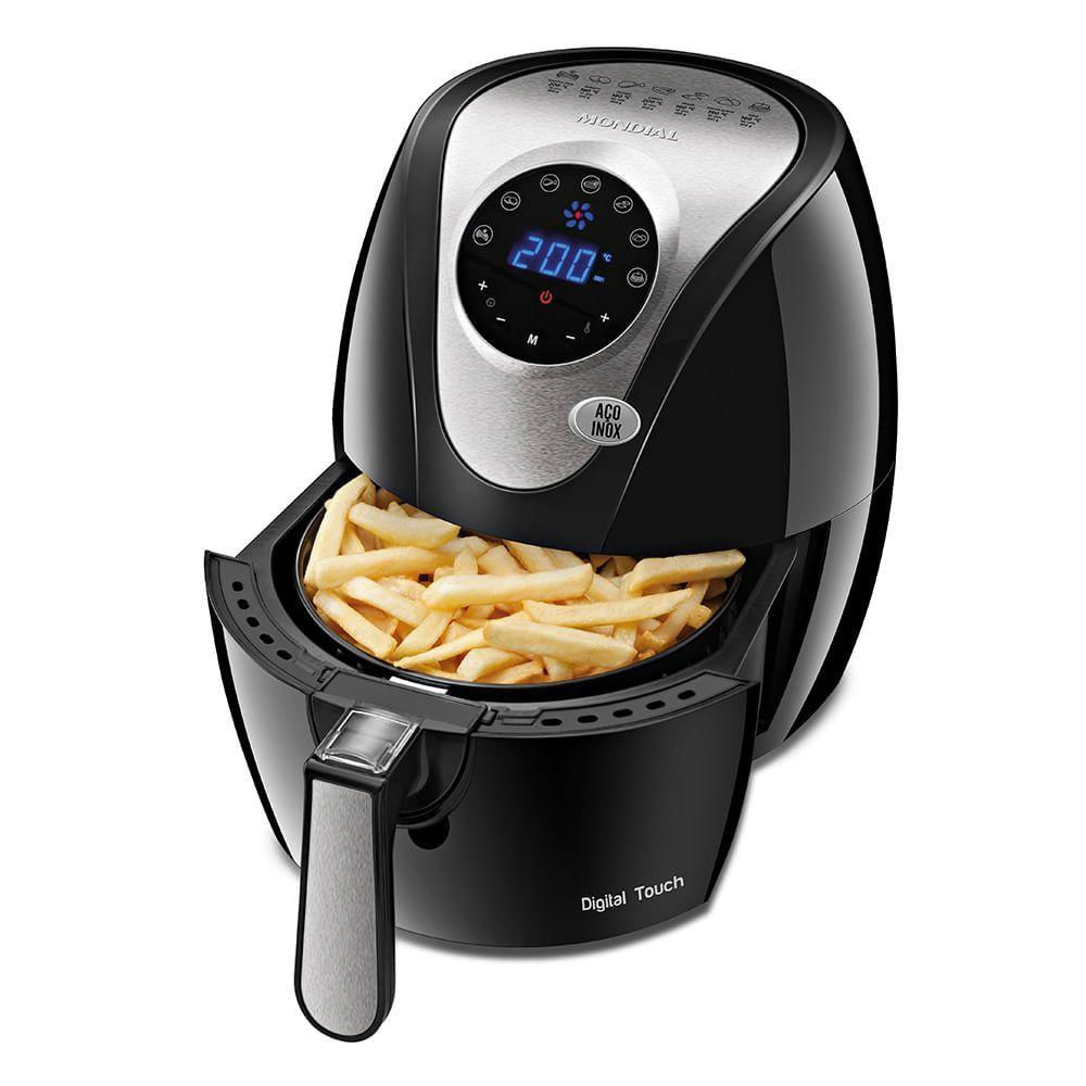 Fritadeira Elétrica Mondial Family Digital Touch 3,2L Preto Inox AF-26 220v 220V