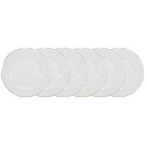 Conjunto De Pratos Rasos 06 Peças Pomerode Ouro Schmidt