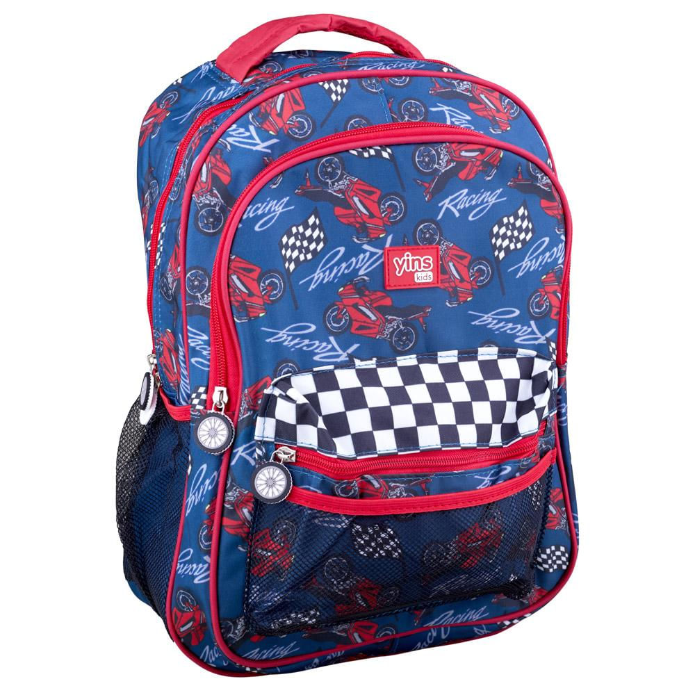 Mochila Escolar Motos Yins YS42203