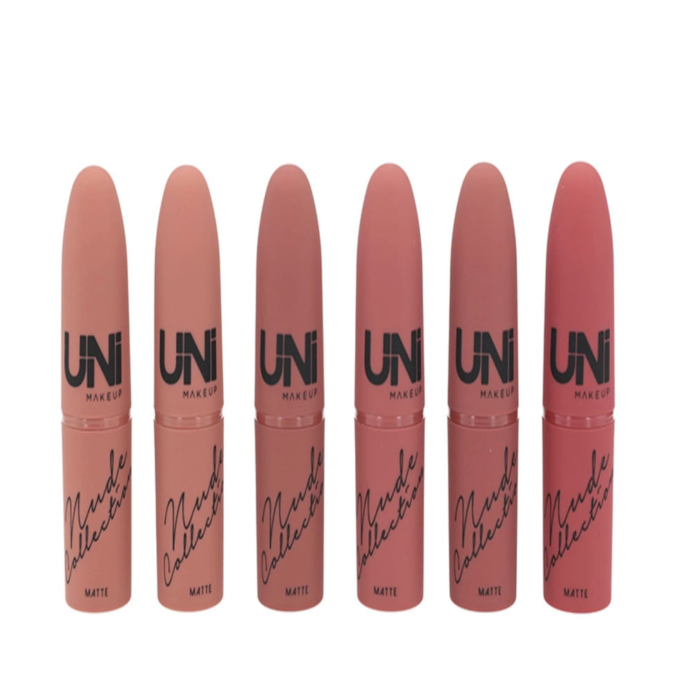 Batom Matte Unimake Nude Collection - Item Sortido