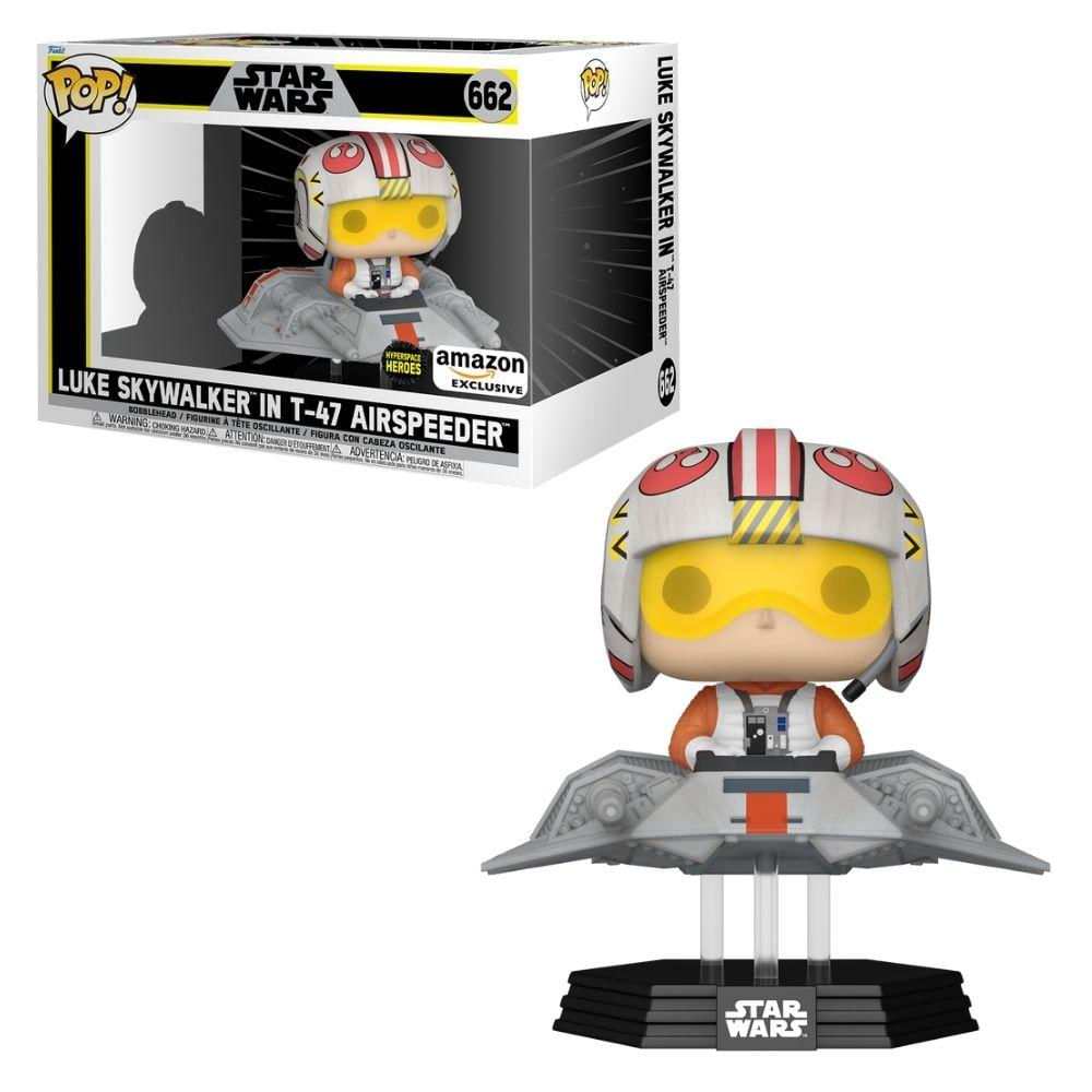 Boneco Funko POP Rides Super Deluxe SW Luke Skywalker inT-47