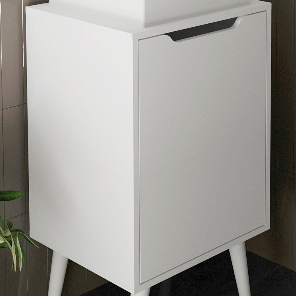 Gabinete 1 Porta Com Cuba Para Banheiro Bn3630x41 Branco Tecno Mobili Branco