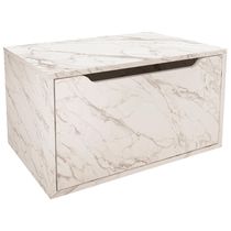 Balcao Gabinete 60 Cm 1 Porta Basculante Bn3646 Marmore Branco Tecno Mobili Marmore Branco