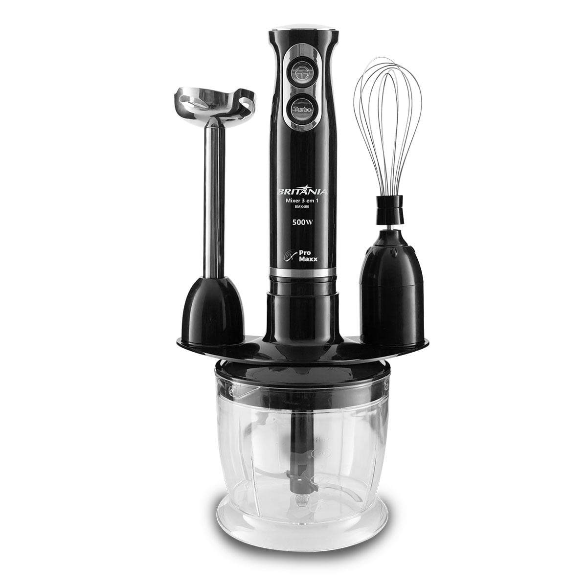 Mixer Britânia Turbo 3 em 1 500W Preto 220V