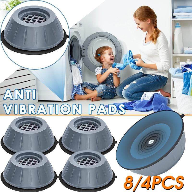 4/8 Peças Almofadas Antivibração para Máquinas de Lavar e Secar