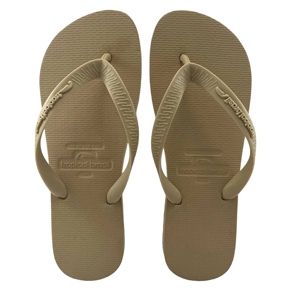 Chinelo Tropical Brasil Unissex Bicolor Areia 41/42