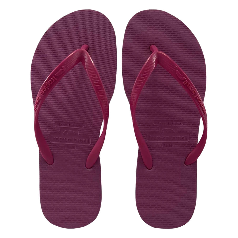 Chinelo Tropical Brasil Slim Bicolor Rosa Kid 35/36